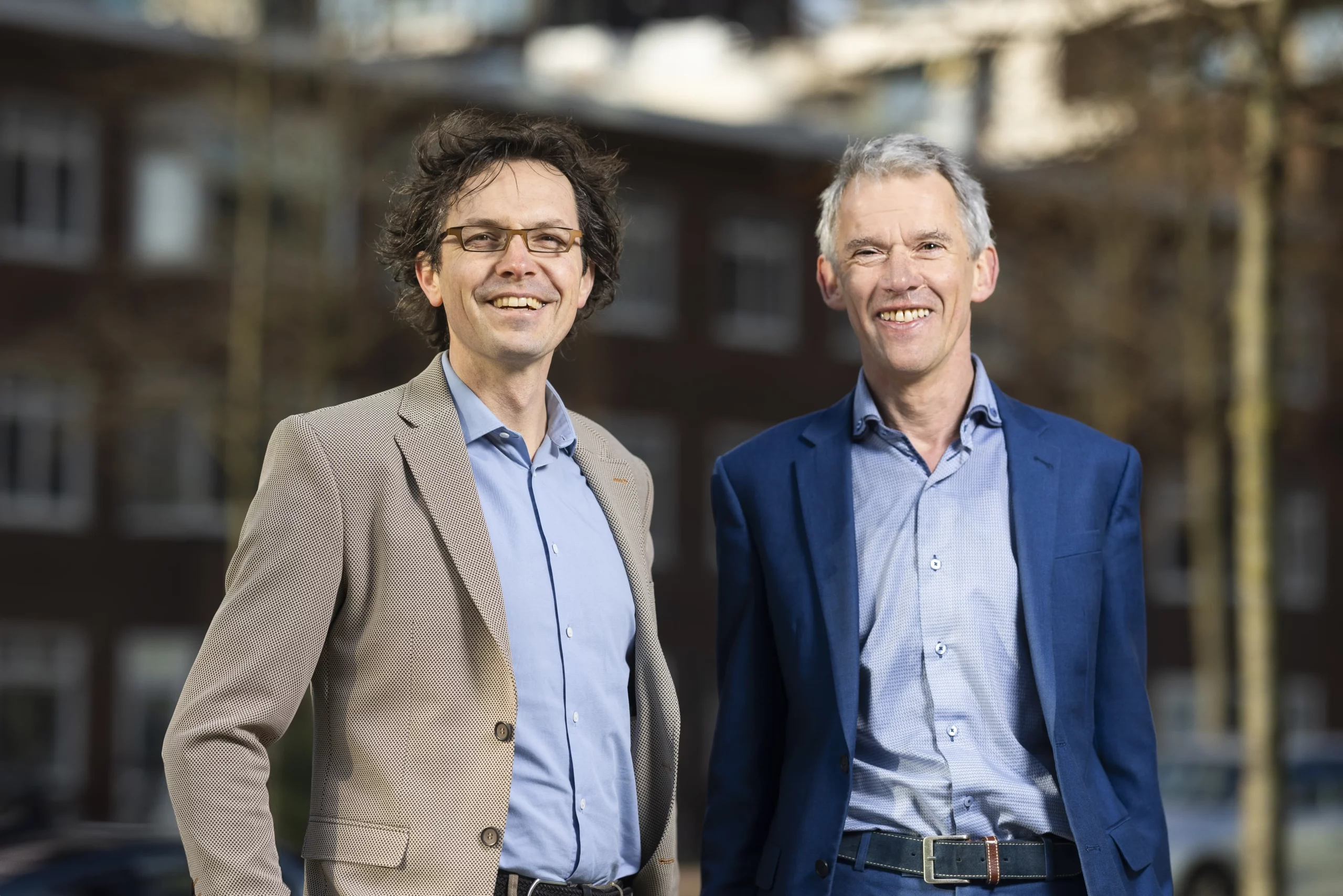 Joop oude Lohuis (rechts) en Jeroen Kok (links), bestuurders van Regionaal Klimaatfonds REKS Hart van Brabant