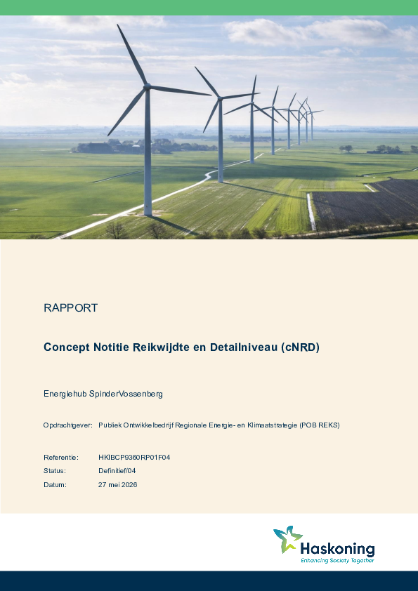 voorblad van de concept-nrd energiehub SpinderVossenberg